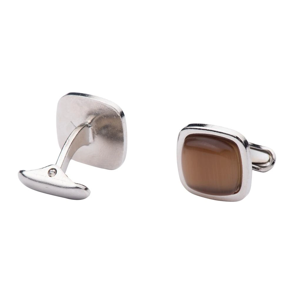 Brown Formal Brass Cufflinks for Men