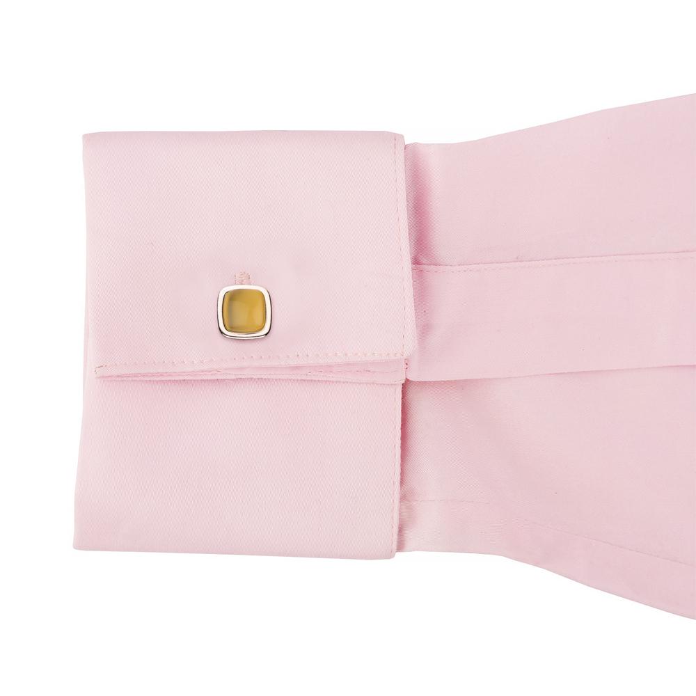 Yellow Formal Brass Cufflinks for Men