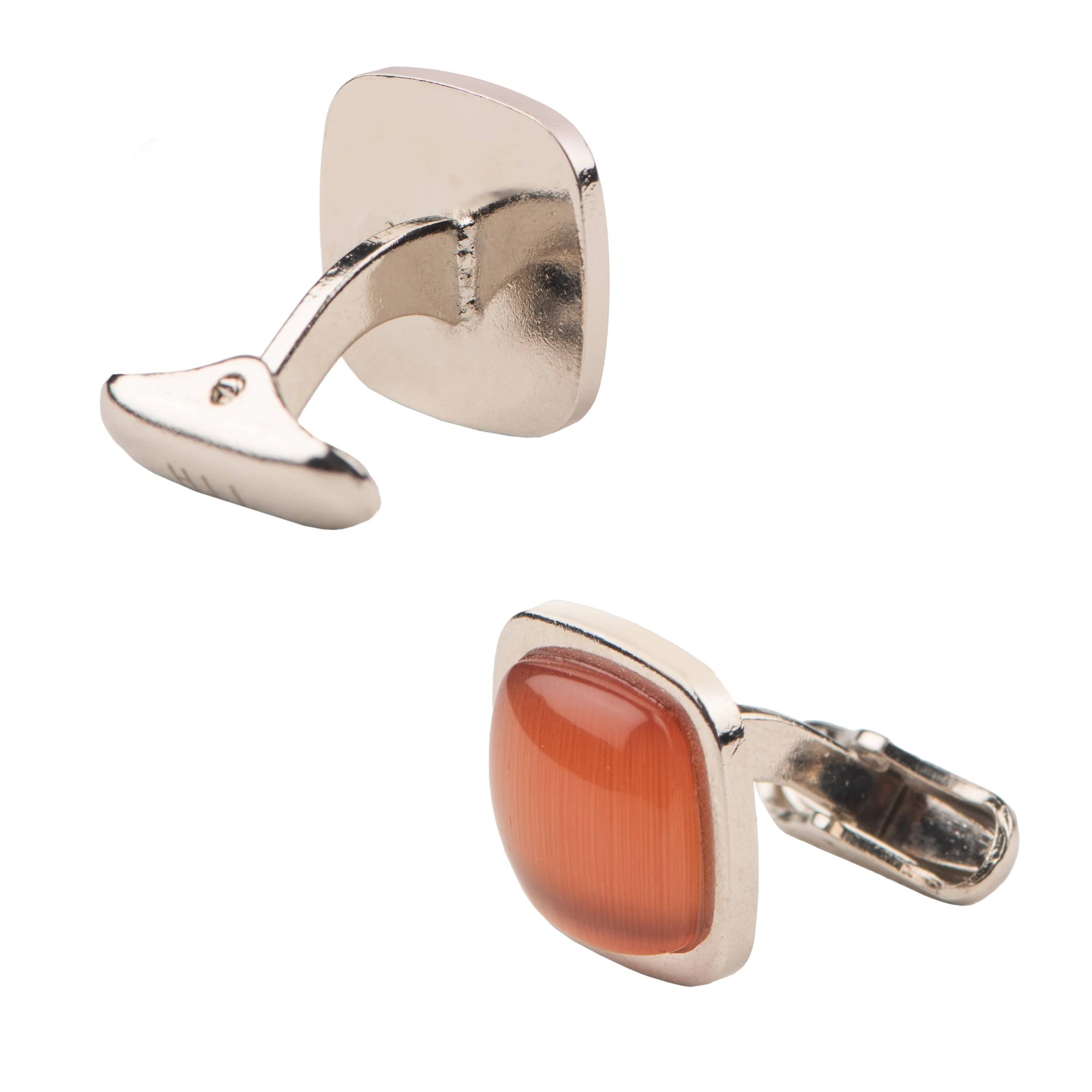 Orange Formal Brass Cufflinks for Men