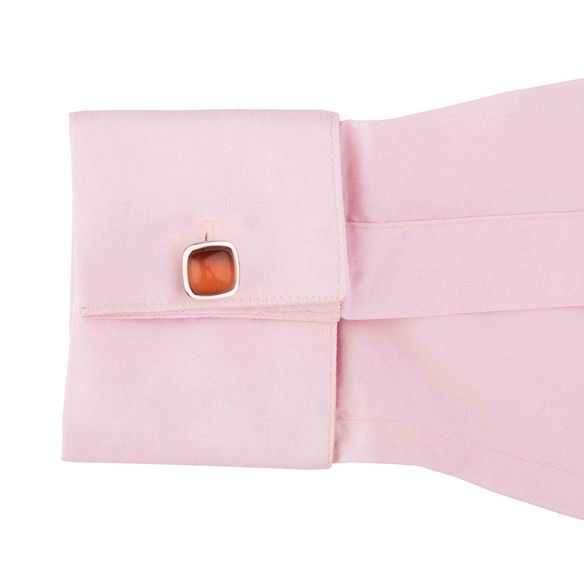 Orange Formal Brass Cufflinks for Men