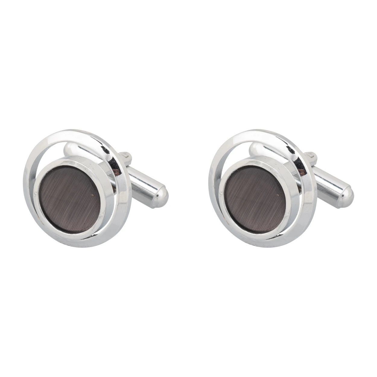 Grey Formal Brass Cufflinks for Men