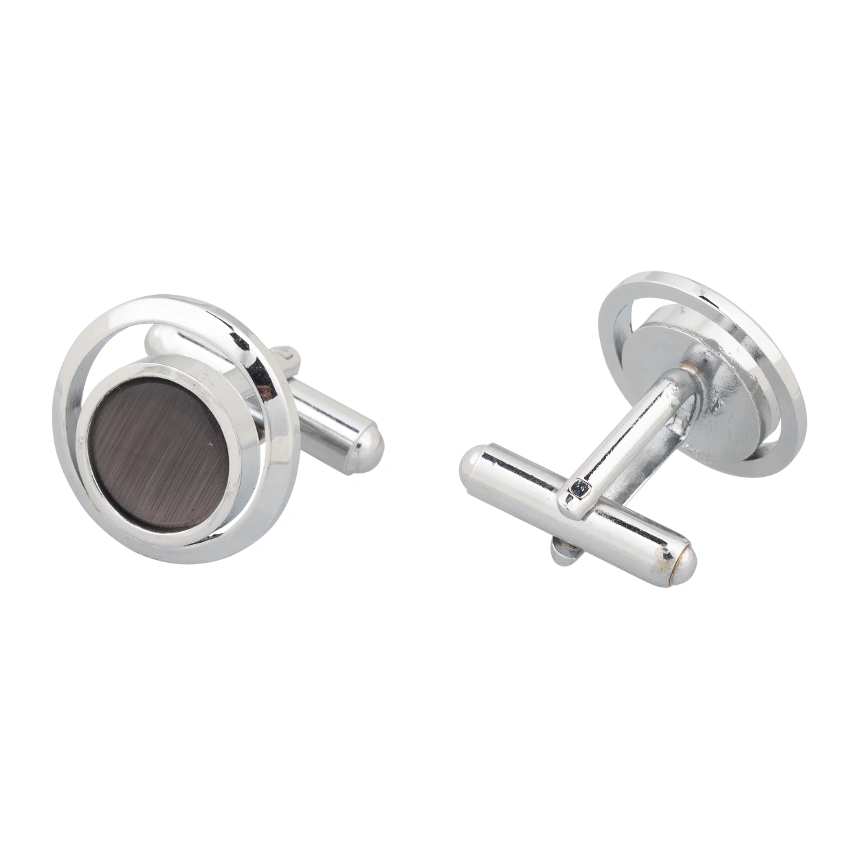 Grey Formal Brass Cufflinks for Men