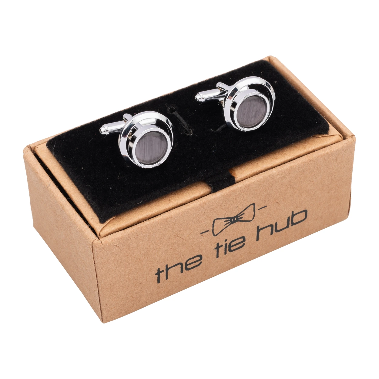 Grey Formal Brass Cufflinks for Men