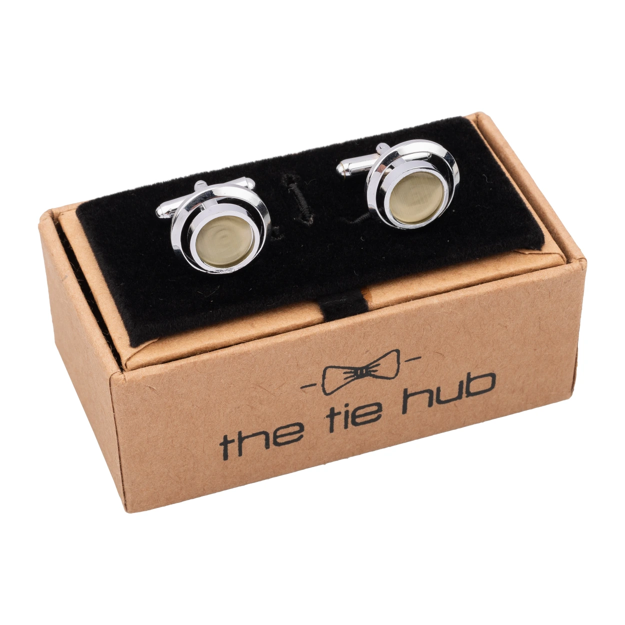 Yellow Formal Brass Cufflinks for Men
