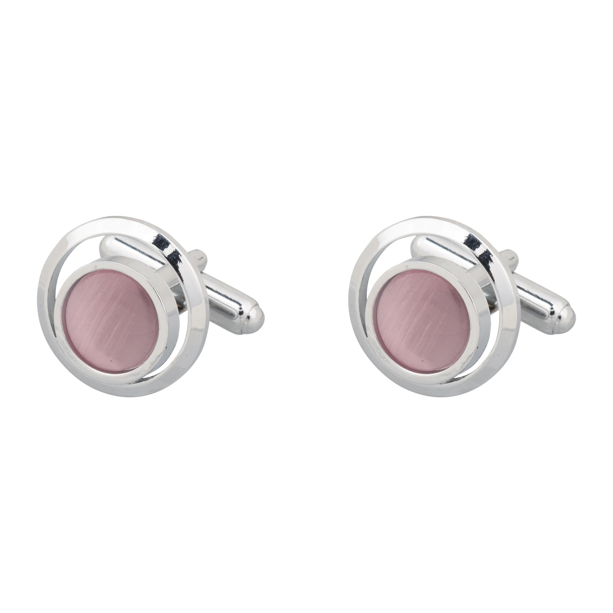 Pink Formal Brass Cufflinks for Men