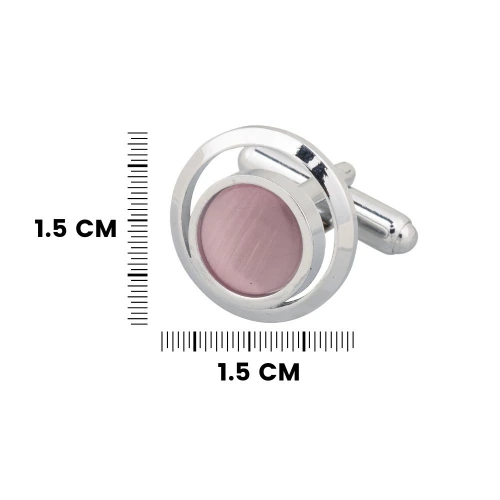 Pink Formal Brass Cufflinks for Men