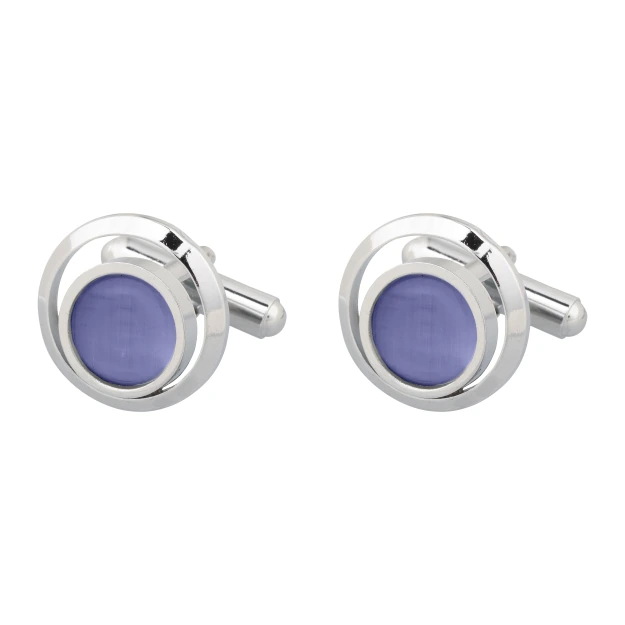 Purple Formal Brass Cufflinks for Men