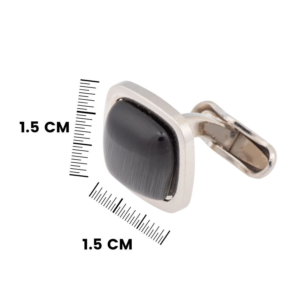 Black Formal Brass Cufflinks for Men