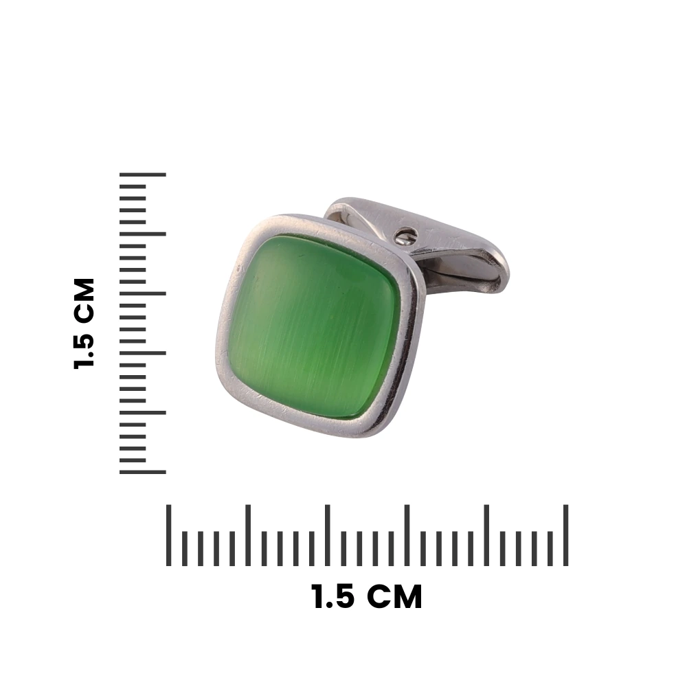 Green Formal Brass Cufflinks for Men