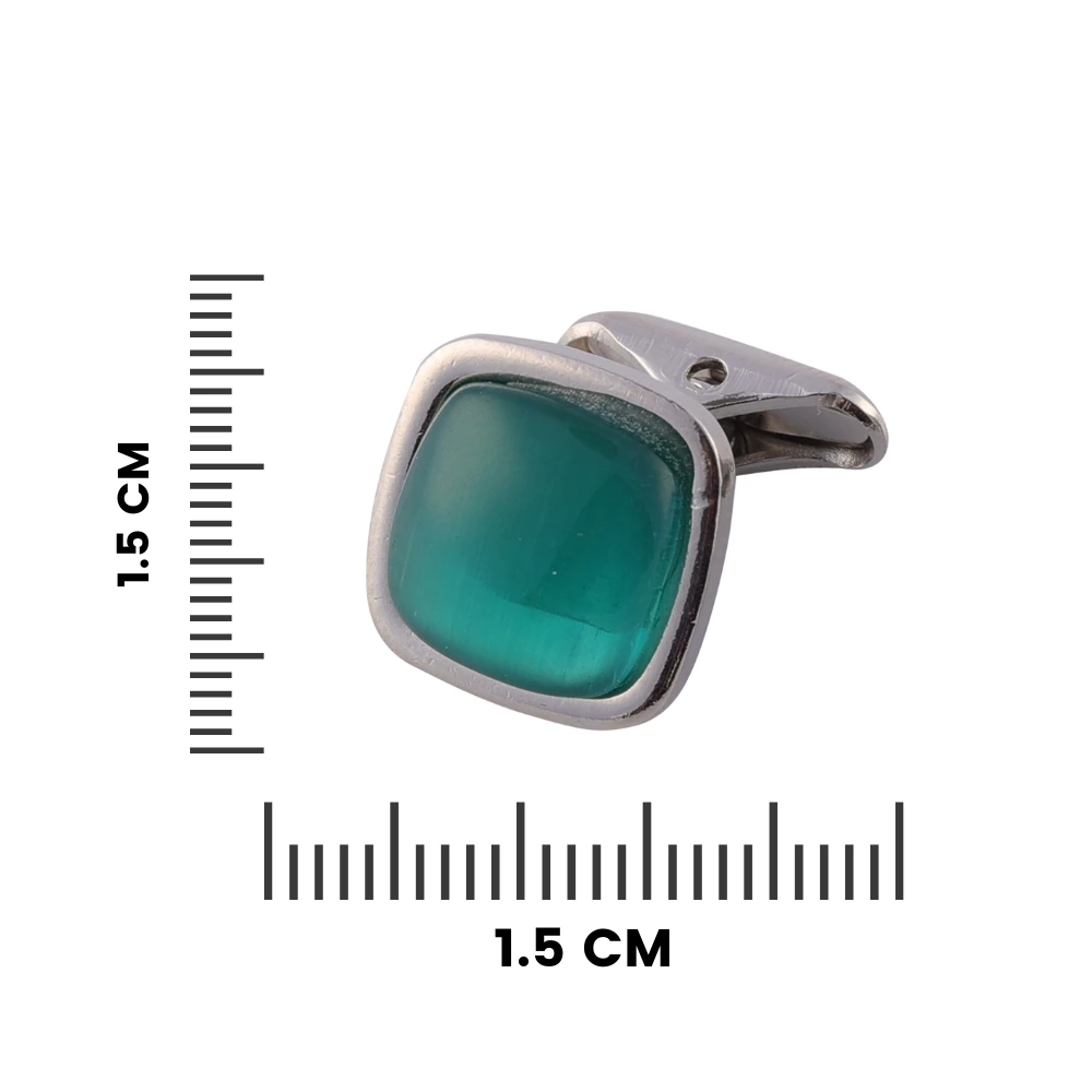 Green Formal Brass Cufflinks for Men