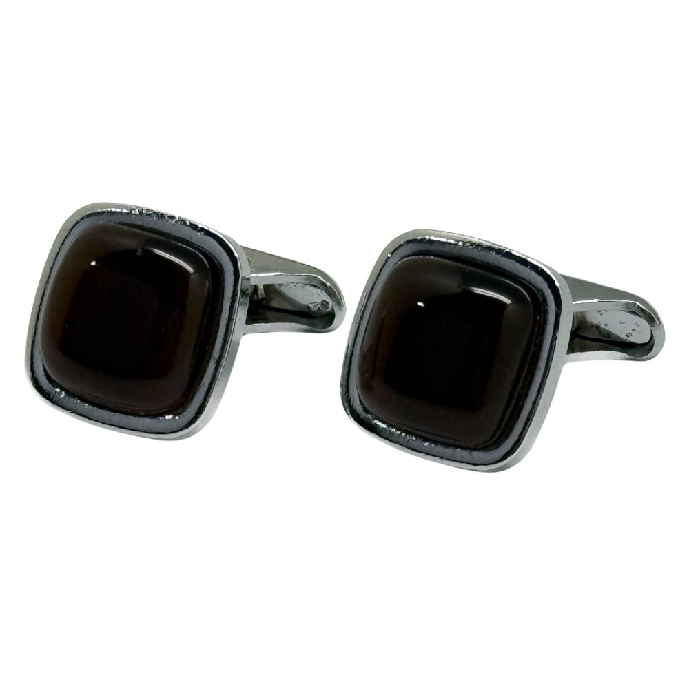 Brown Formal Brass Cufflinks for Men