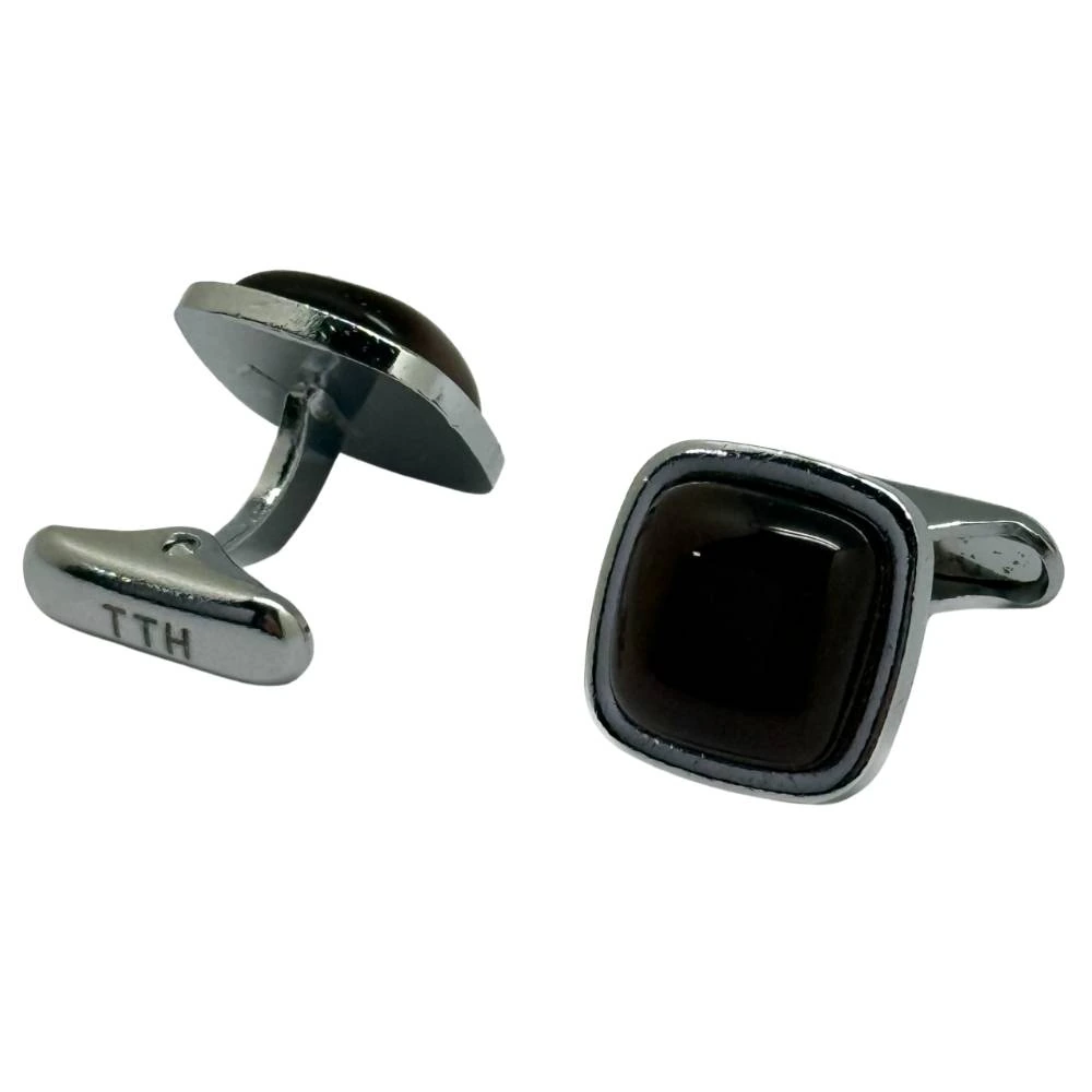Brown Formal Brass Cufflinks for Men