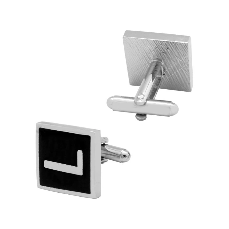 Black Formal Brass Cufflinks for Men