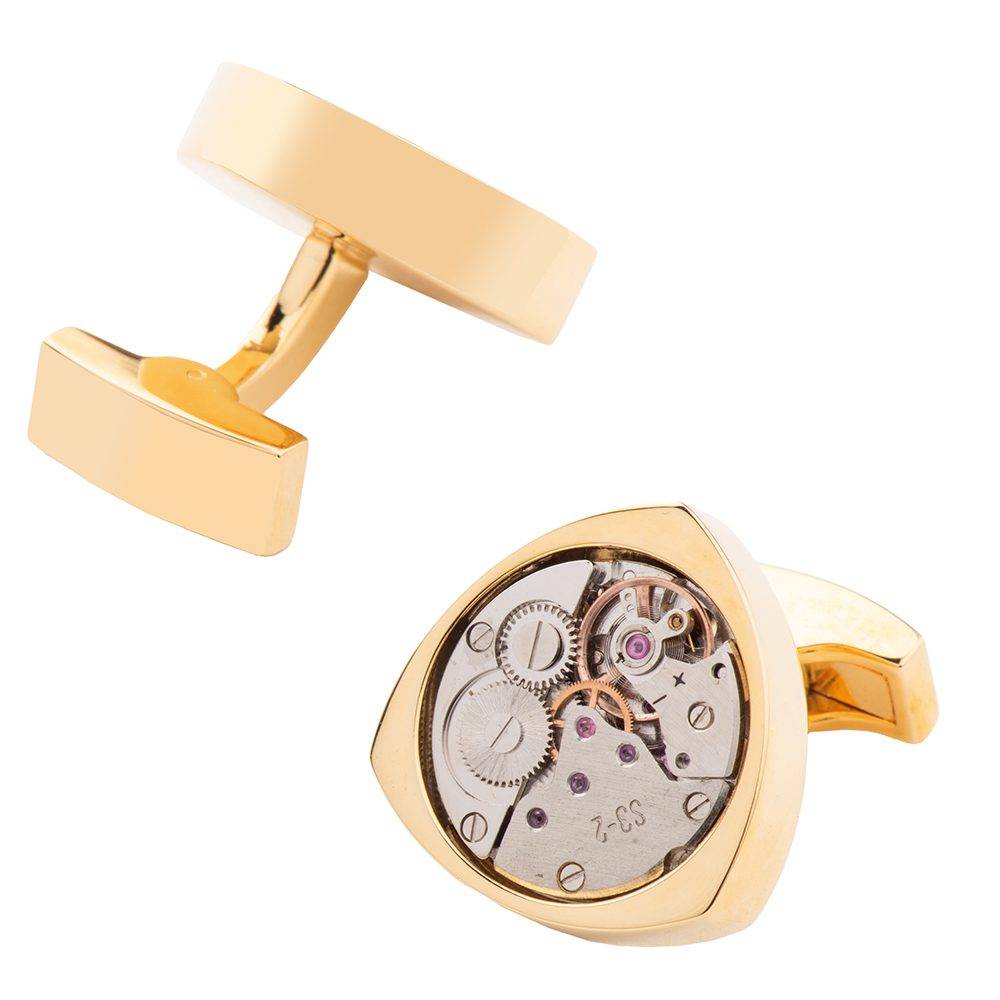 Gold Formal Brass Cufflinks for Men