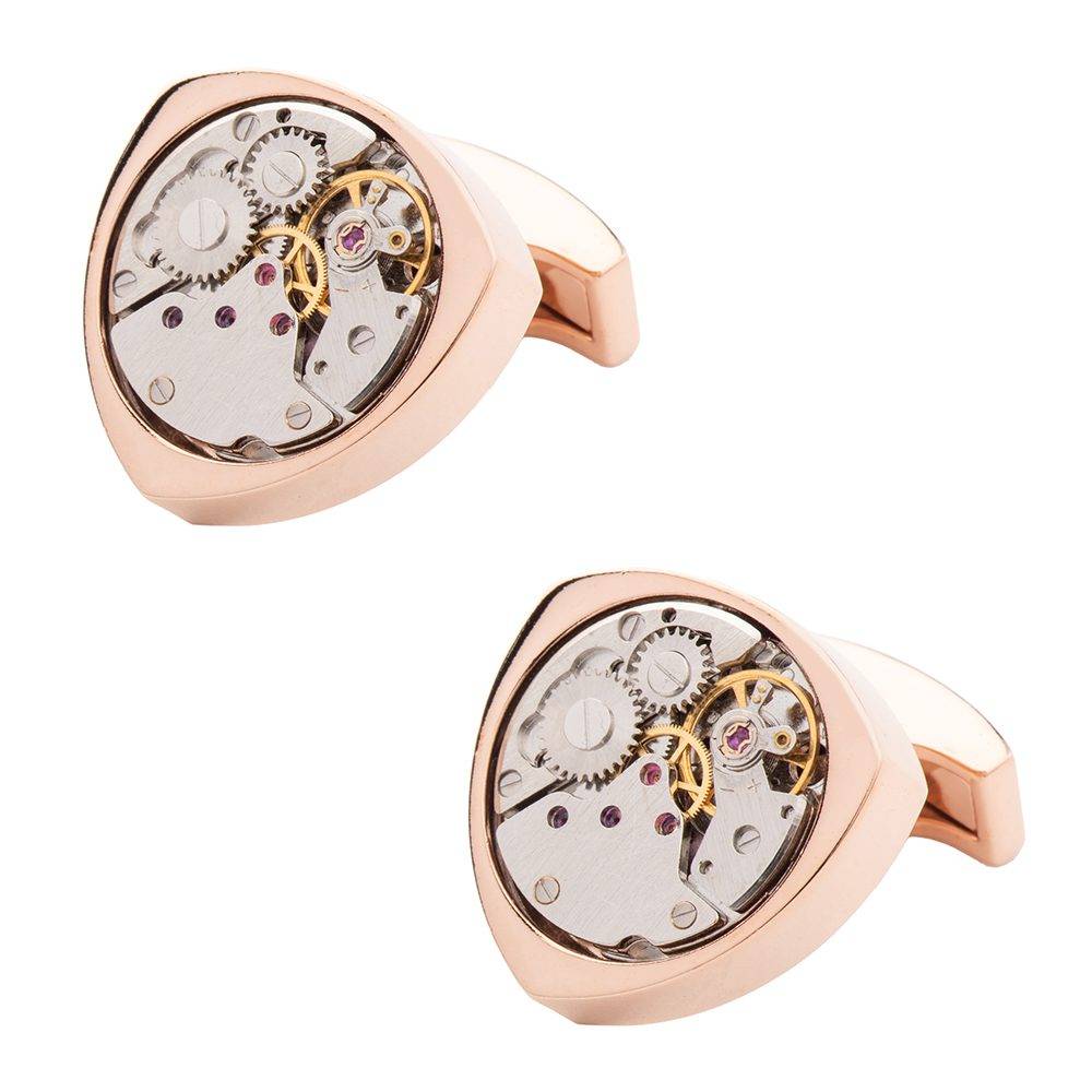 Rose Gold Formal Brass Cufflinks for Men