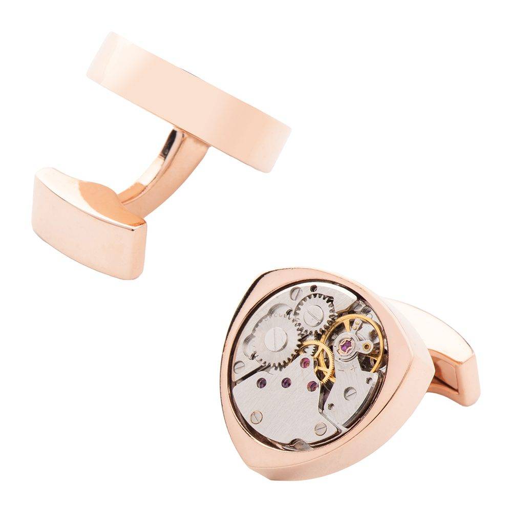 Rose Gold Formal Brass Cufflinks for Men