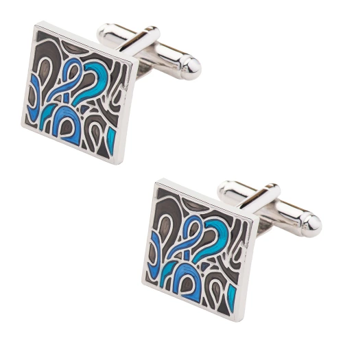 Blue Formal Brass Cufflinks for Men