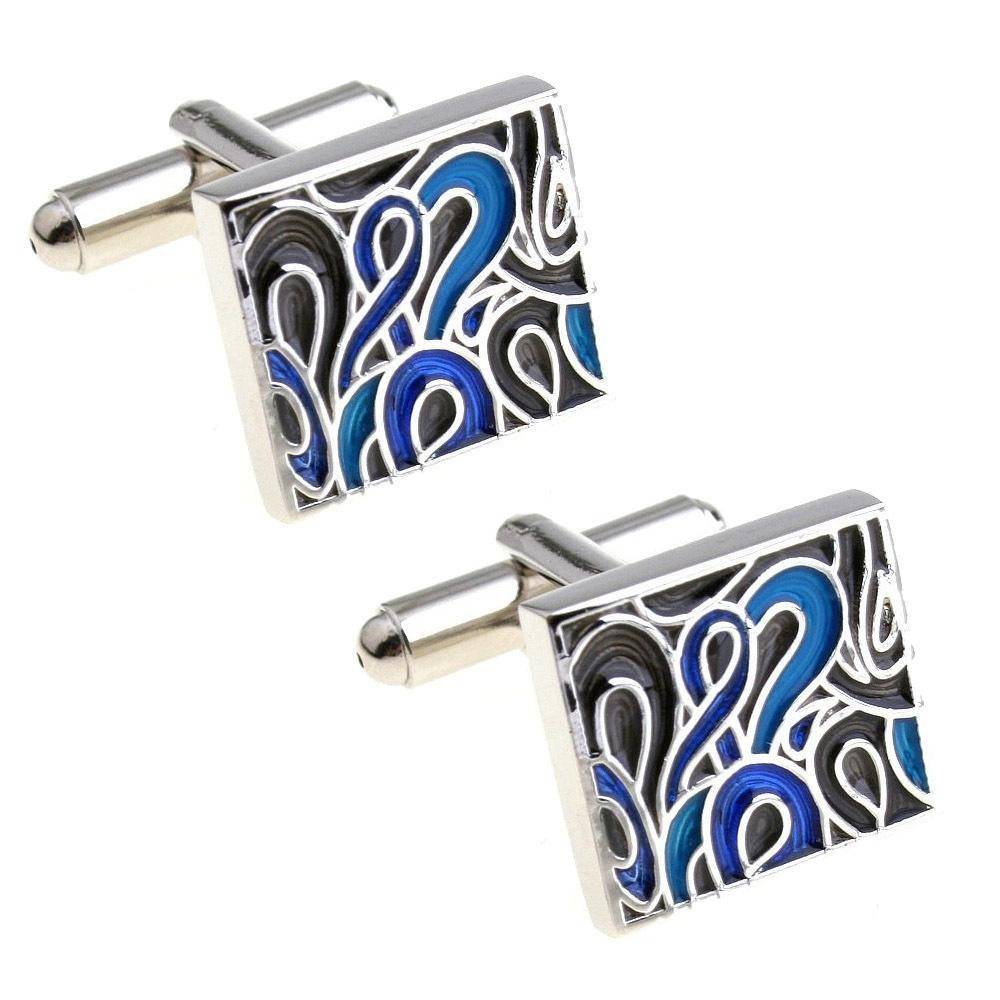 Blue Formal Brass Cufflinks for Men