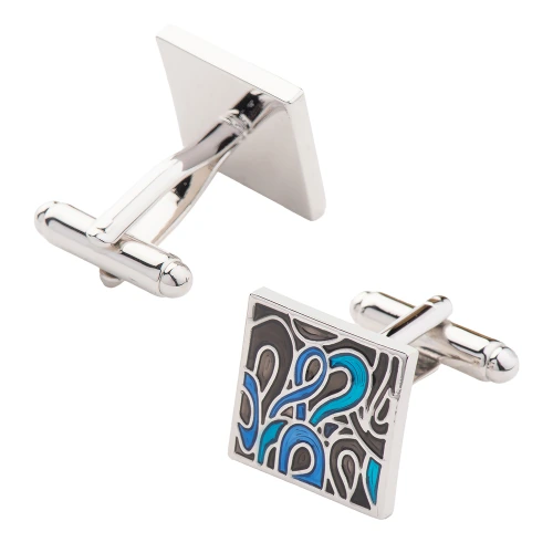 Blue Formal Brass Cufflinks for Men
