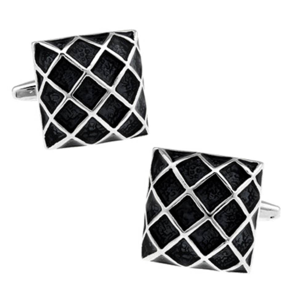 Black Formal Brass Cufflinks for Men
