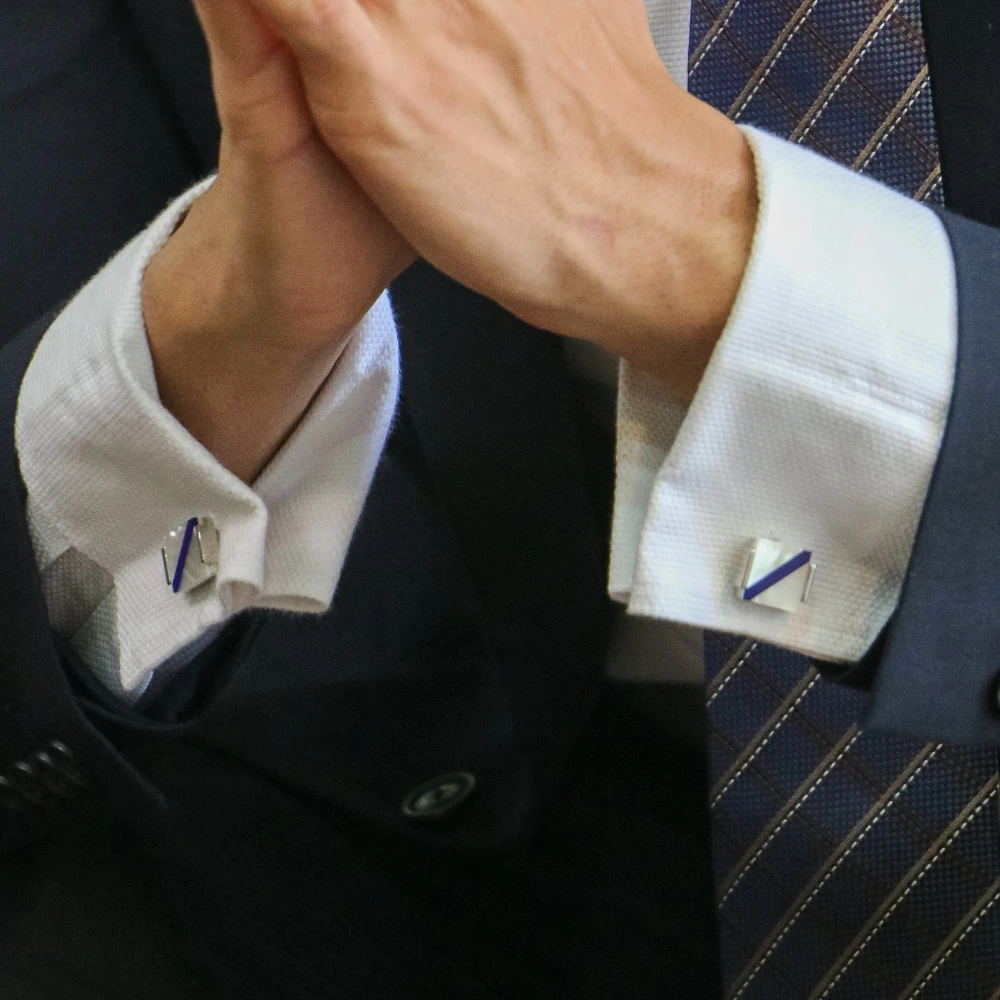 Blue Mother of Pearl Cufflinks for Men