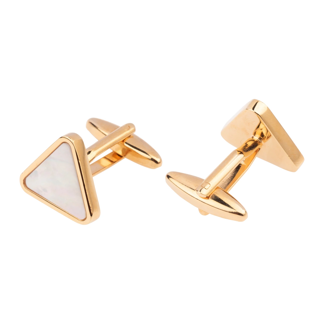 Gold Mother of Pearl Cufflinks for Men