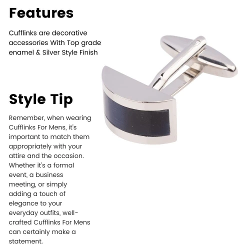 Blue Formal Brass Cufflinks for Men