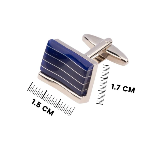 Blue Formal Brass Cufflinks for Men