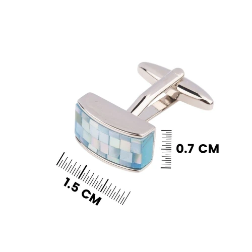 Blue Mother of Pearl Cufflinks for Men