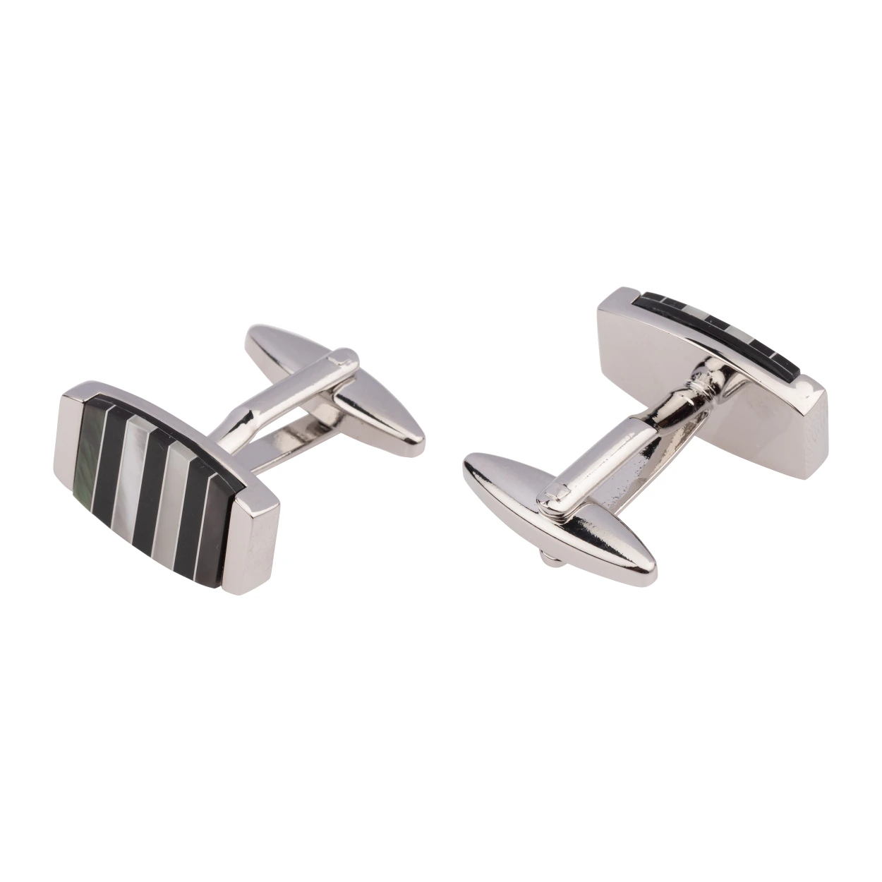 Black Formal Brass Cufflinks for Men