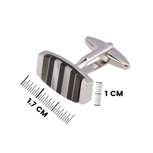 Black Formal Brass Cufflinks for Men