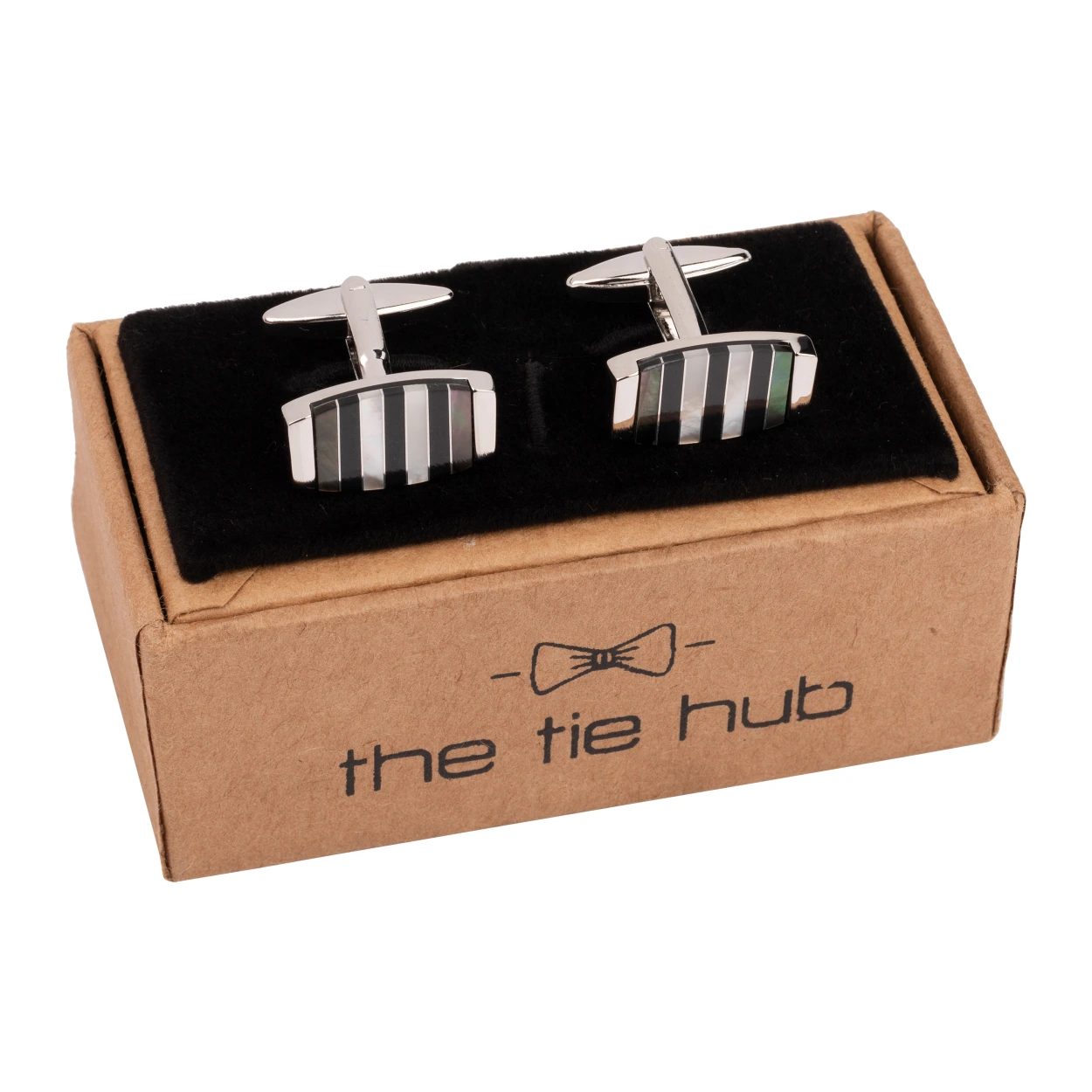 Black Formal Brass Cufflinks for Men