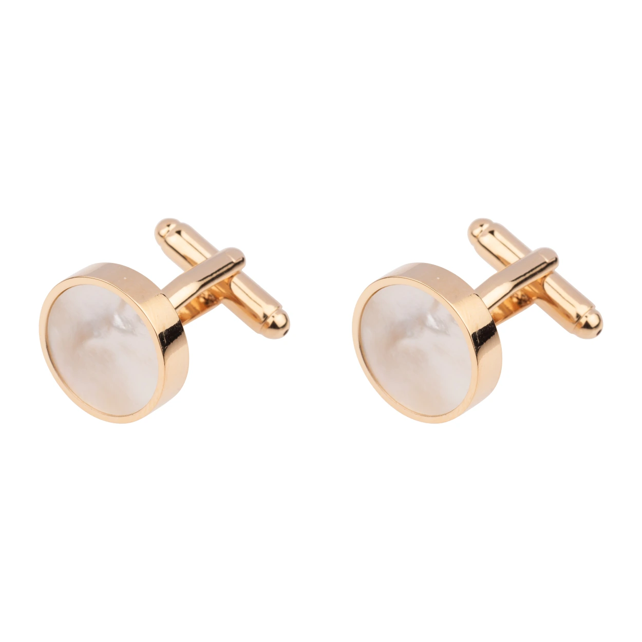 Gold Mother of Pearl Cufflinks for Men