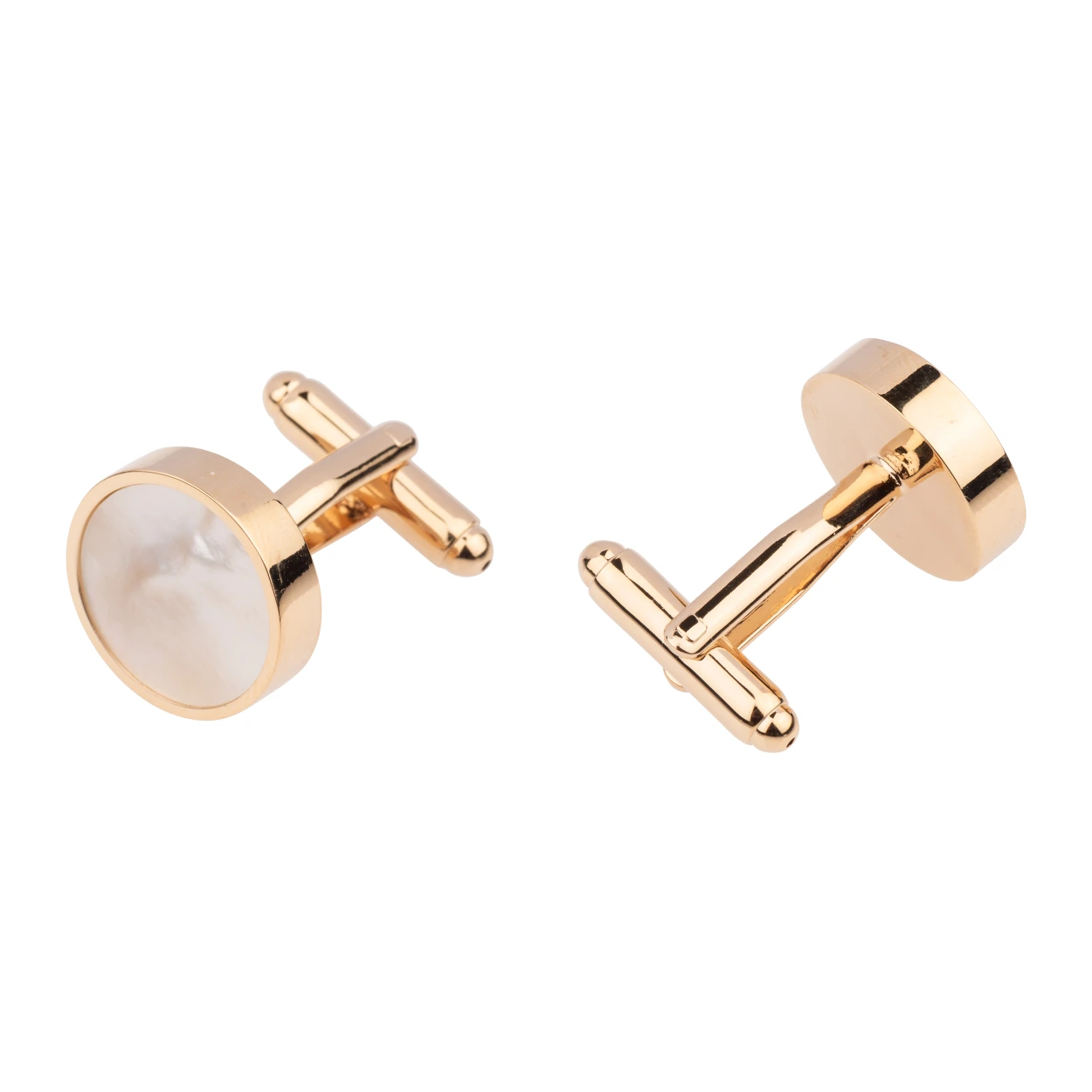 Gold Mother of Pearl Cufflinks for Men