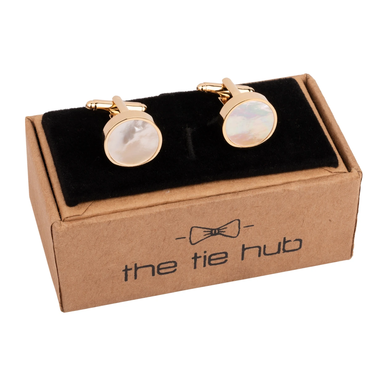 Gold Mother of Pearl Cufflinks for Men
