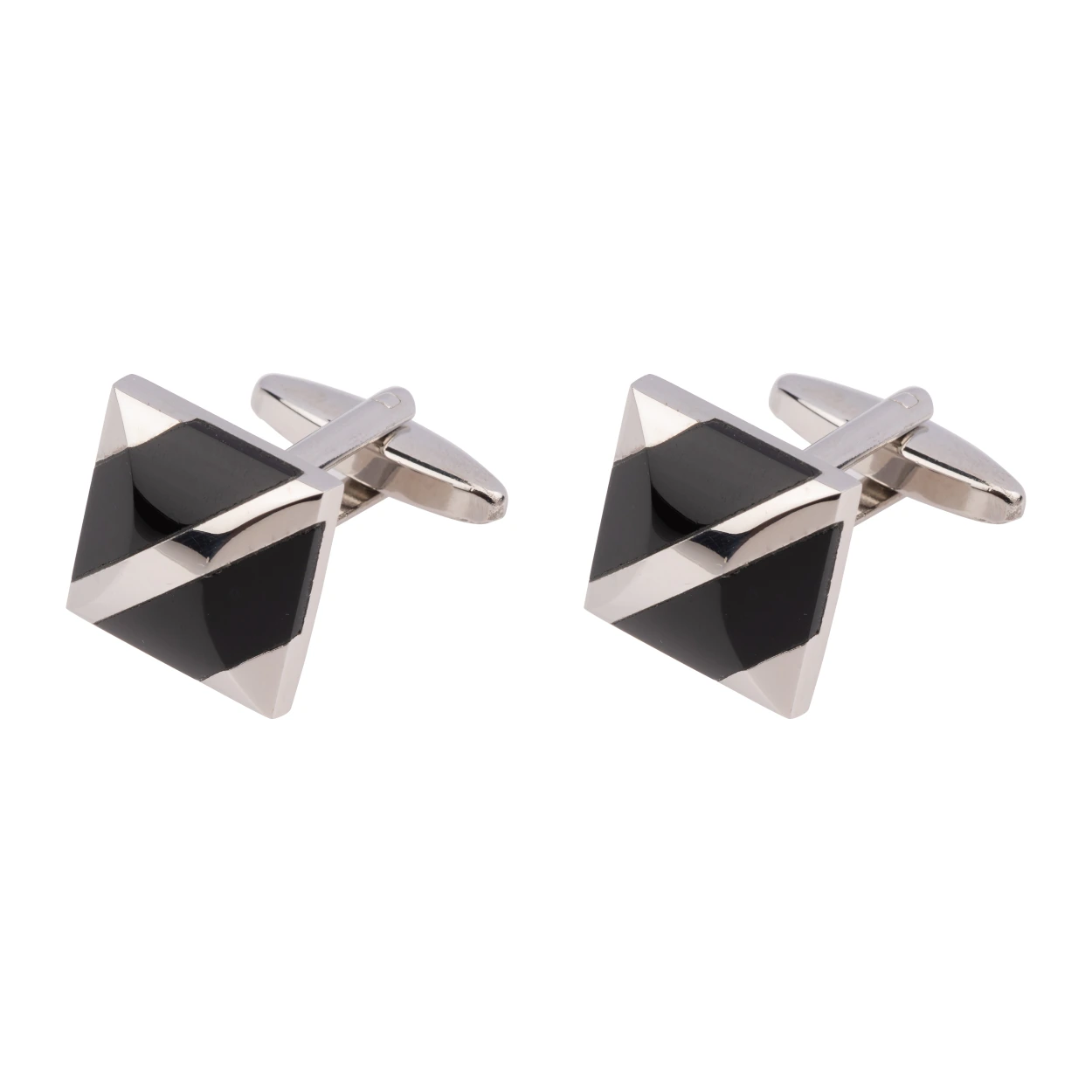 Black Formal Brass Cufflinks for Men