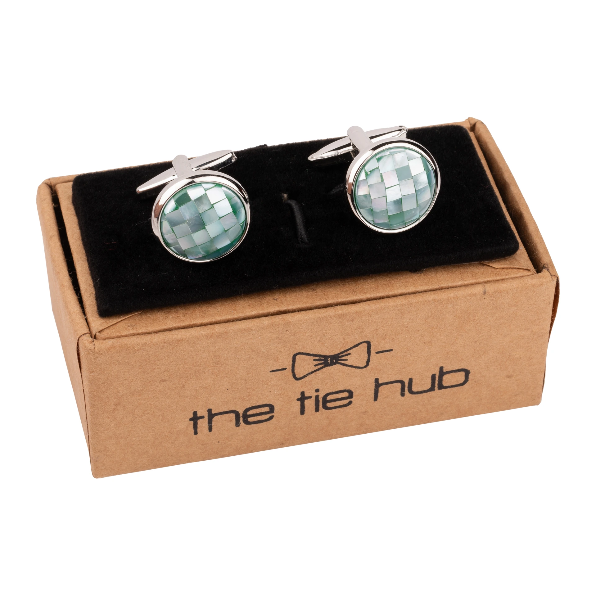 Green Mother of Pearl Cufflinks for Men