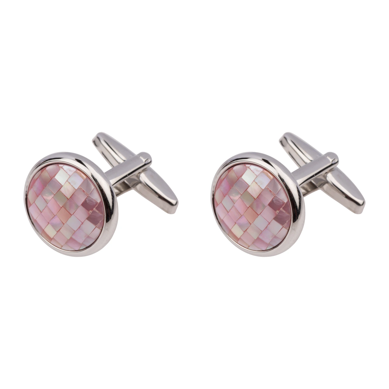 Pink Mother of Pearl Cufflinks for Men