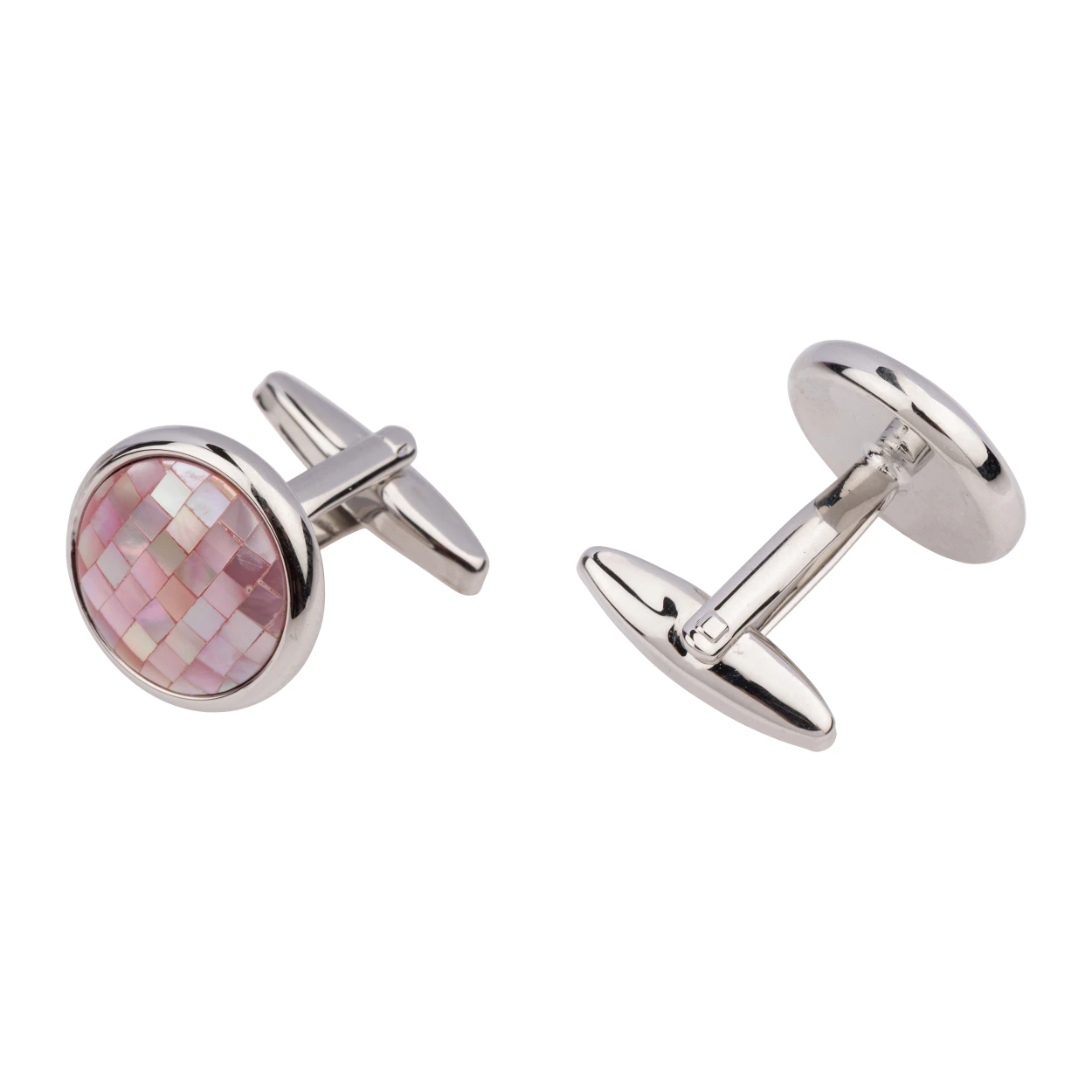 Pink Mother of Pearl Cufflinks for Men