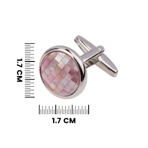 Pink Mother of Pearl Cufflinks for Men