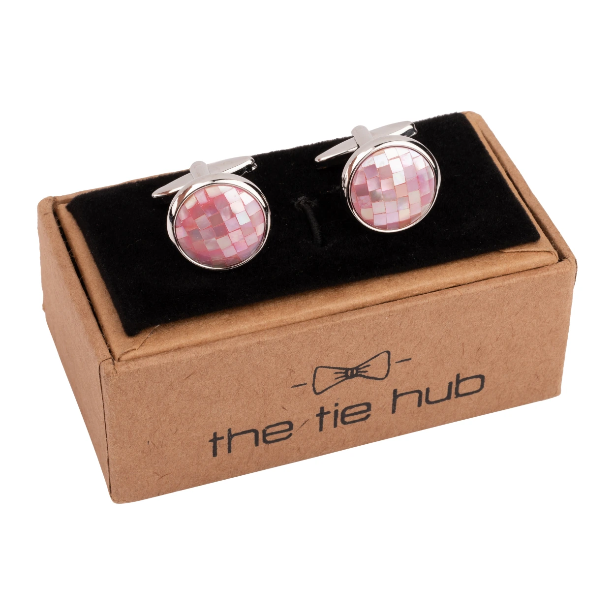 Pink Mother of Pearl Cufflinks for Men