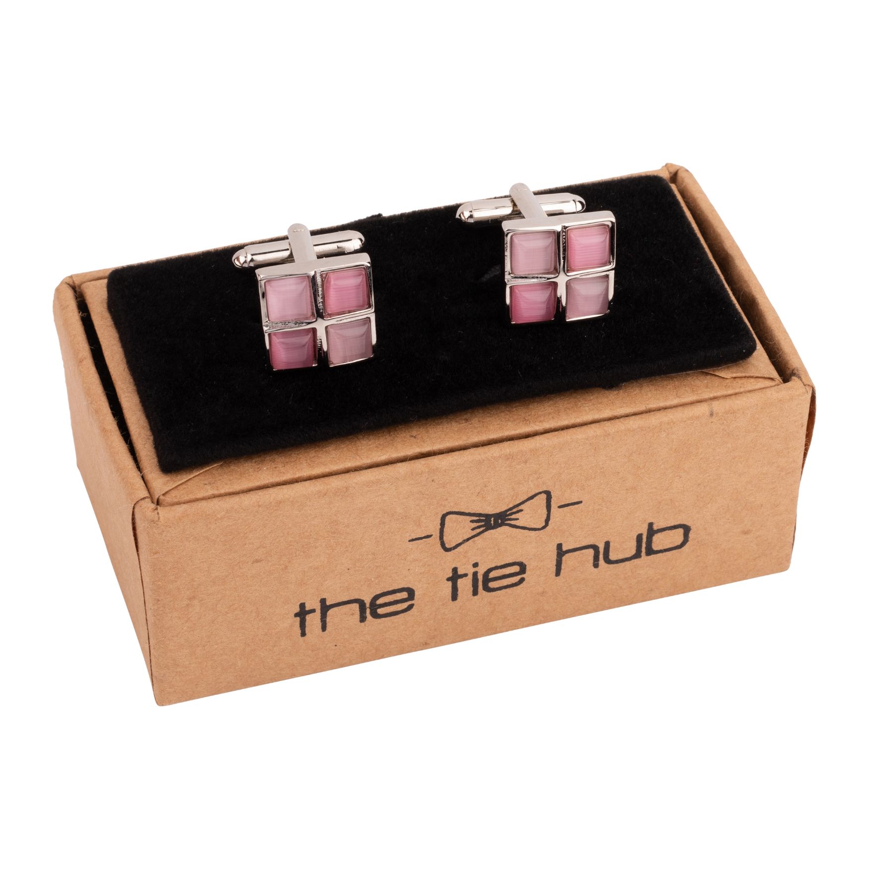 Pink Formal Brass Cufflinks for Men