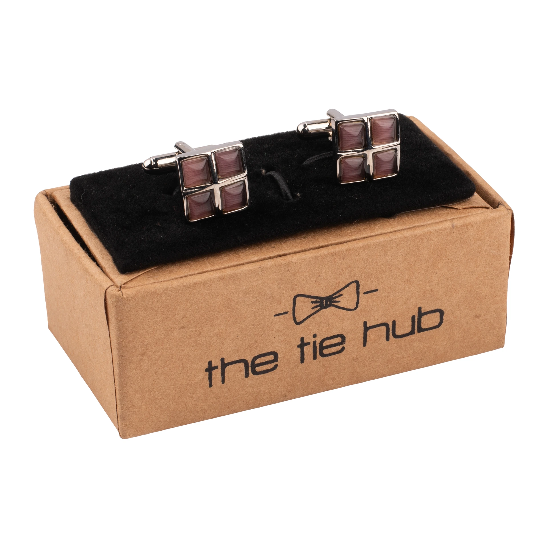 Purple Formal Brass Cufflinks for Men