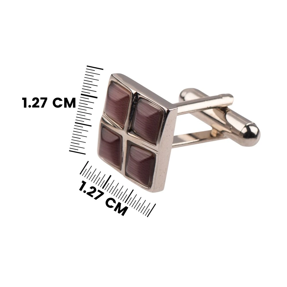 Purple Formal Brass Cufflinks for Men