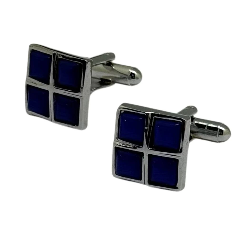 Blue Formal Brass Cufflinks for Men