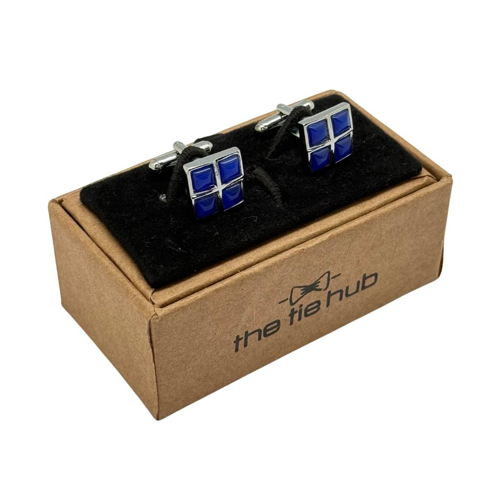 Blue Formal Brass Cufflinks for Men