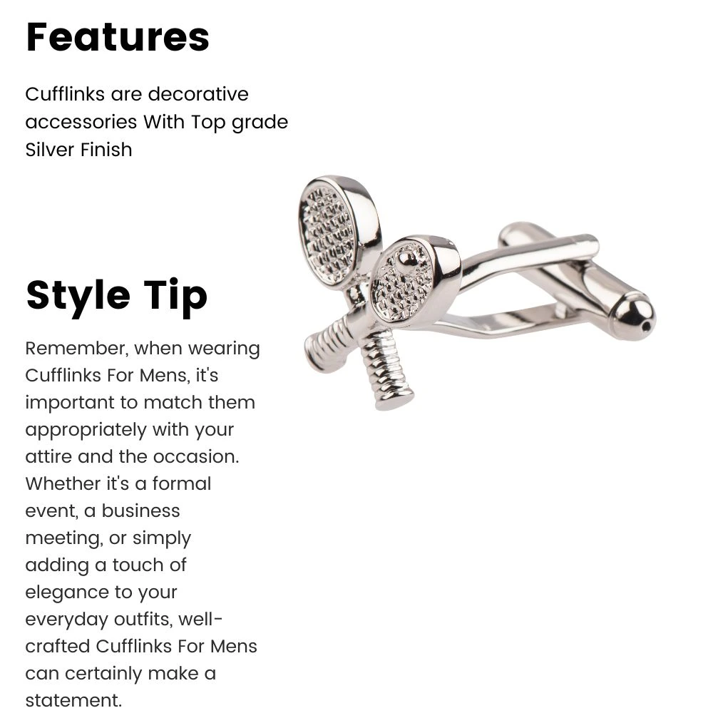 Silver Quirky Brass Cufflinks for Men