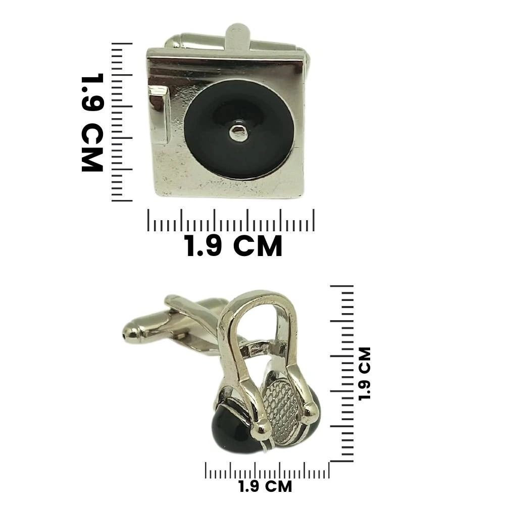 Silver Quirky Brass Cufflinks for Men