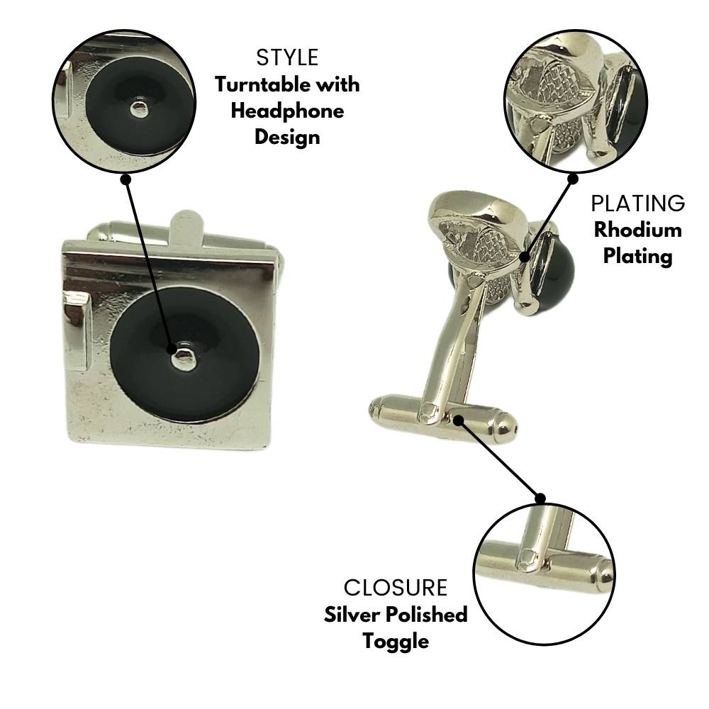 Silver Quirky Brass Cufflinks for Men