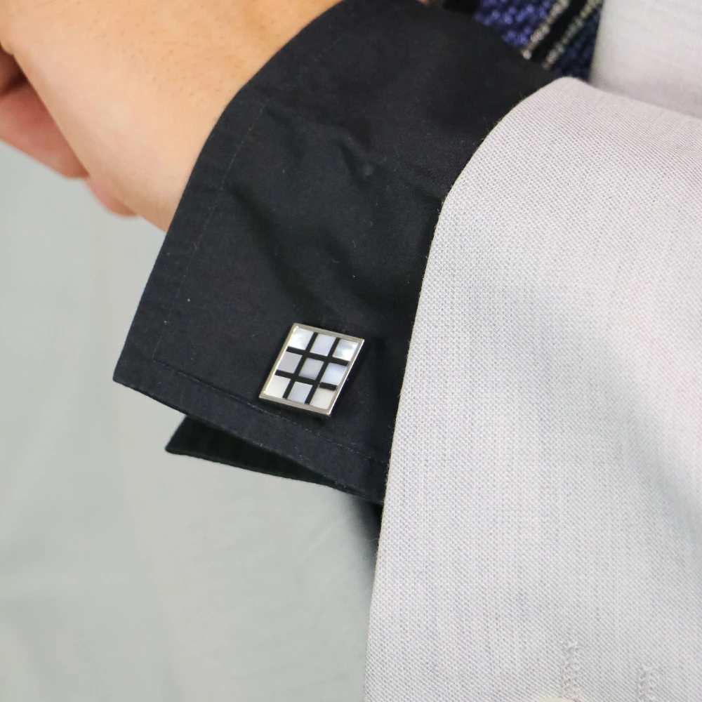 Black Mother of Pearl Cufflinks for Men